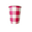 Pink Gingham Paper Cup 20pk