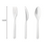 Reusable White Plastic Cutlery Set 18pcs