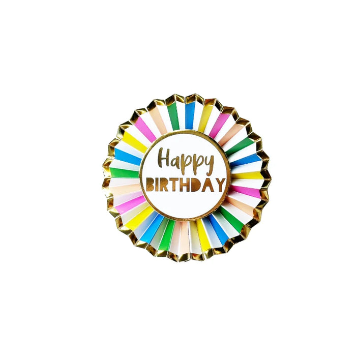 Happy Birthday Rainbow Foil Badge