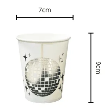 Disco Ball Paper Cup 8Pk