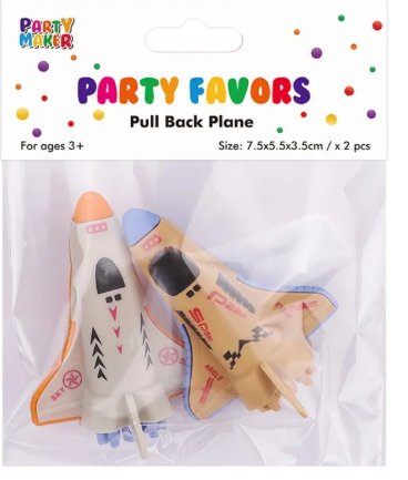 Pull Back Plane Party Favour 2Pk