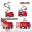 Pull Back Fire Engine Party Favour 4 Pk