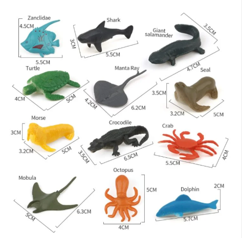 Party Favour Marine Animal 12 Pcs