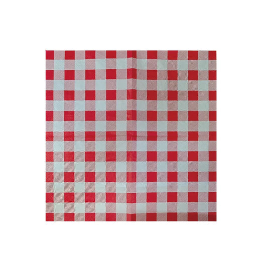 Red Gingham Lunch Napkin 25 Pk