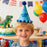 Pom Pom Party Hat - Blue Birthday Boy