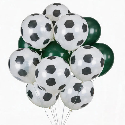 Soccer Balloons Black & White Pack Of 12