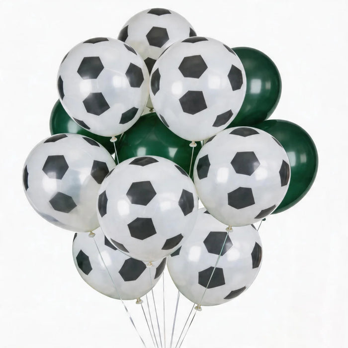 Soccer Balloons Black & White Pack Of 12
