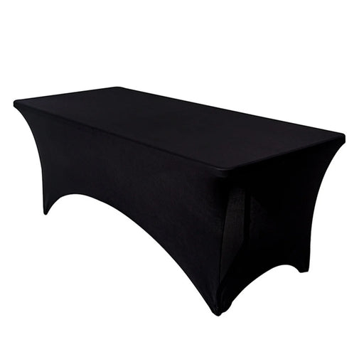 Elastic Rectangular Black Tablecover 6ft