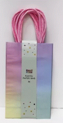 Paper Party Bags Pastel Rainbow 5 Pk