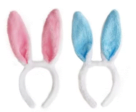 Easter Bunny Headband Pink & Blue