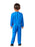 Back view of blue Spidey toddler jumpsuit showing rear closure and elasticised waist