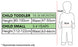 Rubies dinosaur costume sizing chart, toddler 18–36 months with height 80–100 cm and waist 47–50 cm, plus child small 3–4 years