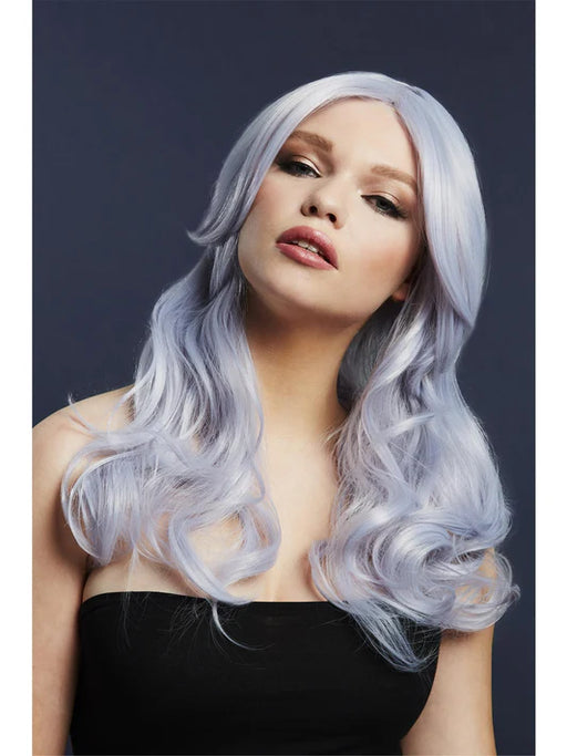 Fever Nicole Wig, Soft Wave with Side Parting, 66cm / 26in Silver Lilac