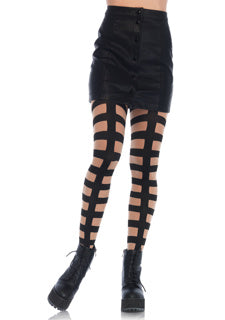 Caged In Strappy Illusion Tights