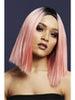 Fever Kylie Wig, Two Toned Blend, Inverted Long Bob, Centre Parting, 37cm/ 15in Coral Pink
