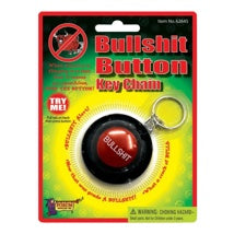 Bullshit Button Key Chain