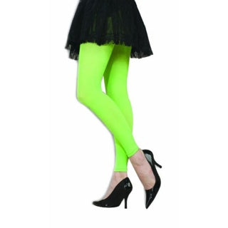 Neon Green Footless Tights