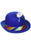 Clown Blue Derby Hat With Flower