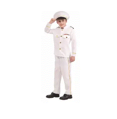 Children's Medium Navy Admiral Costume