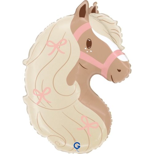 Boho Pony Head Foil Balloon 71cm