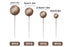 Rose Gold Glitter Ball Toppers 20Pcs