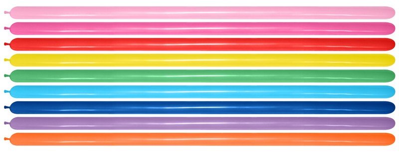 260s Fashion Assorted Colours Modelling Balloons Bag 50