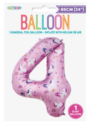 34" Foil Pink Unicorn 4