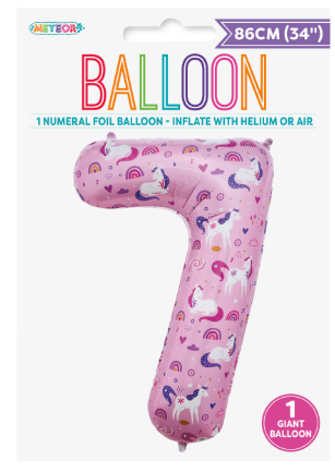 34" Foil Pink Unicorn 7
