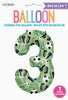 Soccer "3" Numeral Foil Balloon 86cm (34")