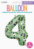 Soccer "4" Numeral Foil Balloon 86cm (34")