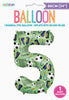 Soccer "5" Numeral Foil Balloon 86cm (34")