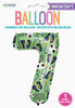 Soccer "7" Numeral Foil Balloon 86cm (34")