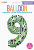 Soccer "9" Numeral Foil Balloon 86cm (34")