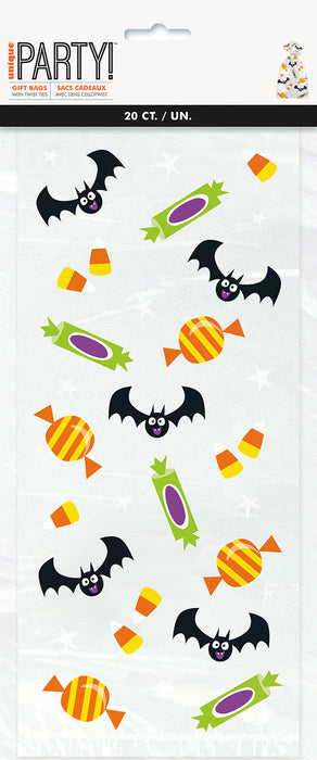 Bat & Lollies 20 Cello Bags 28cm H x 13cm W (11" x 5")