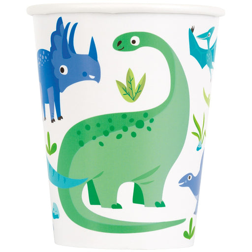 Dinosaur 8 Paper Cups 270ml (9oz)