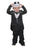 Front view of Jack Skellington toddler costume showing jacket tails and white skeleton-face headpiece