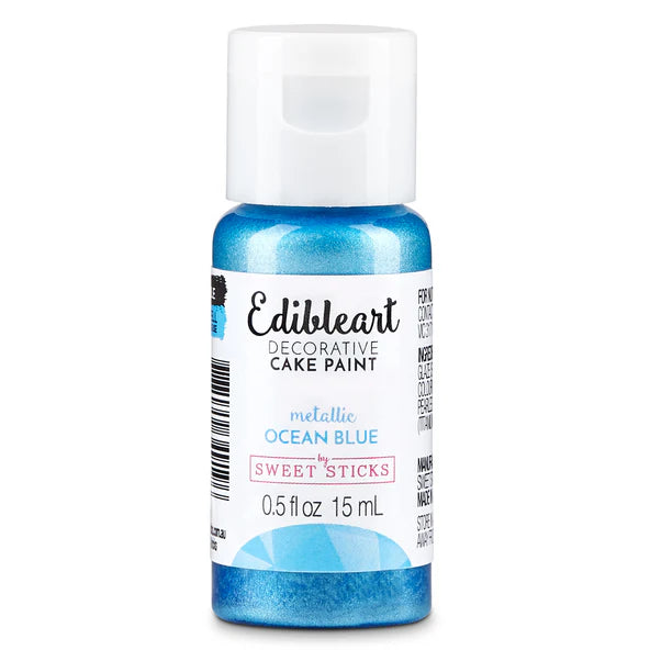Metallic Ocean Blue  Edibleart Paint 15ml