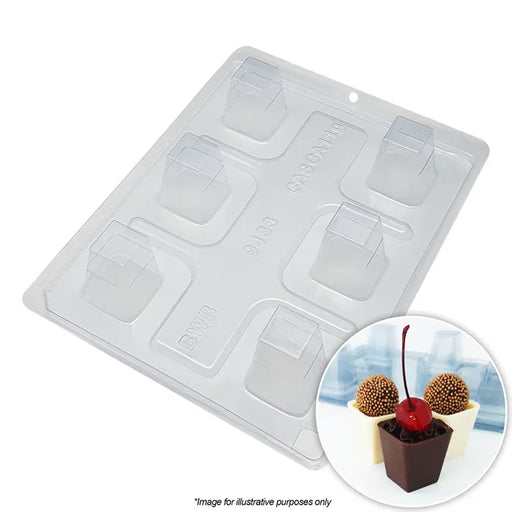 Tall Square Mousse Cup Moulds 3 Piece