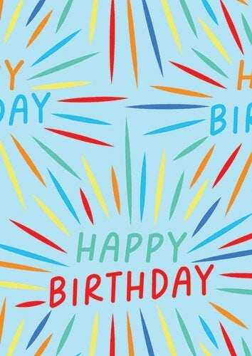 Folded Gift Wrap Birthday Burst