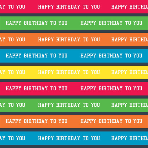 Folded Gift Wrap Happy Birthday To You