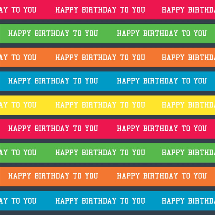 Folded Gift Wrap Happy Birthday To You