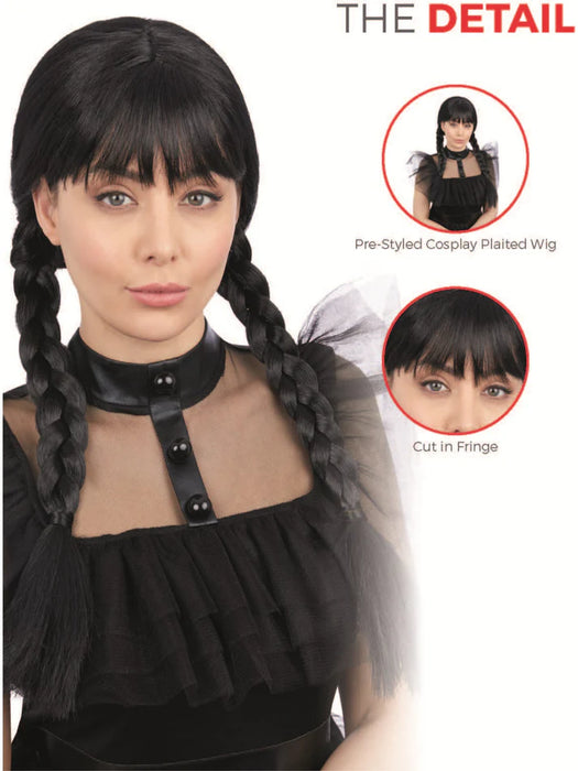 Adult Gothic School Girl Wig