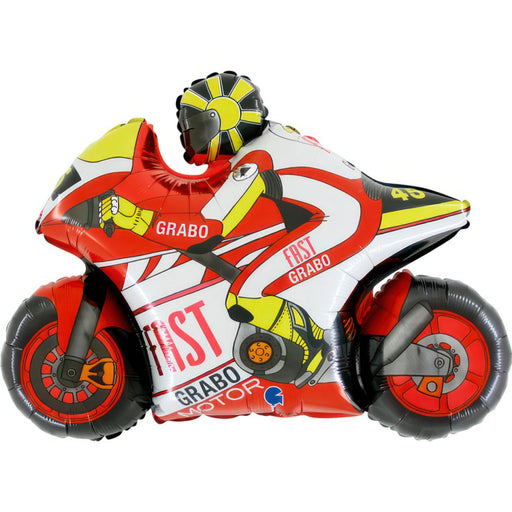 Grabo Red Supershape Motorbike Foil Balloon 29''/74cm