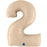 Number 2 Cream Satin Foil Balloon 36cm - Air Fill