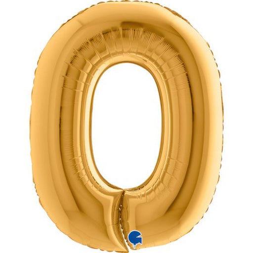 34" Foil Antique Gold Number 0