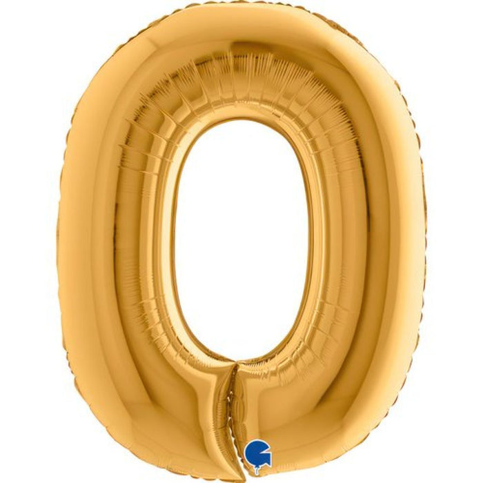 34" Foil Antique Gold Number 0
