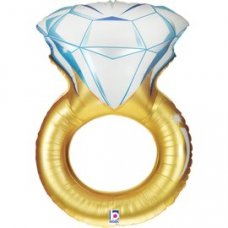 Foil Super Shape 34"(86cm) Gold Wedding Ring