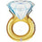 Foil Super Shape 34"(86cm) Gold Wedding Ring