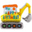 Construction Excavator Foil Balloon 31"/79cm