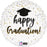 Happy Graduation/Nicely Done Two Sided 45cm Foil Balloon